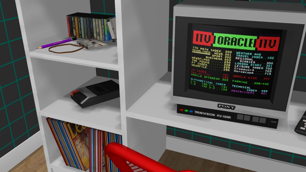 Close-up detail of part of the 1980s room environment